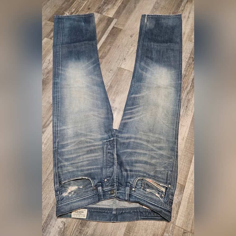 💙Diesel Jeans Almost Vinta Italian  31x30 Bootcut Button Jeans - Picture 2 of 15